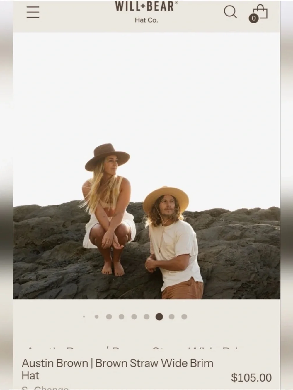 Will+Bear Austin BROWN Unisex Wide Brim Hat Super Cute